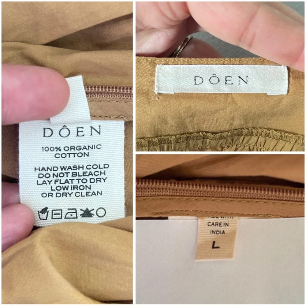 Doen A-Line Skirt in Mustard Brown - Picture 7 of 8